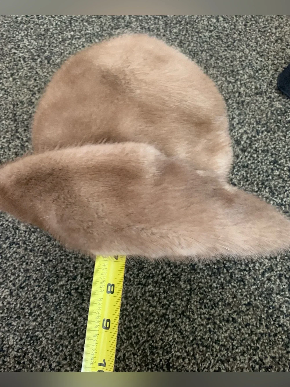 Ferdinand Roth Plush Beige real Fur Bucket Hat see description